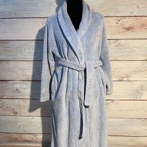 Capelli of NY BLUE velour wrap robe